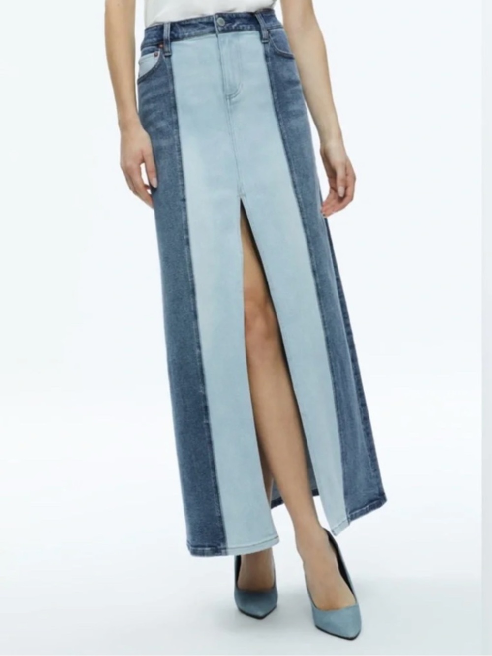 Alice + Olivia Rye Denim Maxi Skirt - 29 🌟